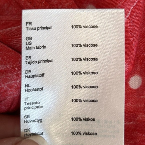 MAJE Womens Red Ripia Twist-Front Polka-Dot Floral Jacquard Mini Dress Sz Small - Picture 8 of 12